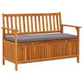 vidaXL Záhradná úložná lavica 120 cm, akáciový masív
