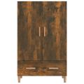 vidaXL Kredenc dymový dub 70x31x115 cm spracované drevo