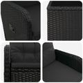 vidaXL Záhradný lounge set 2 ks Čierna