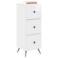 vidaXL Zásuvkový kabinet Biela s vysokým leskom 33 x 34,5 x 90 cm