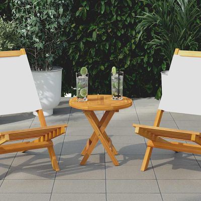 vidaXL Okrúhla stolová doska z tíkového dreva 2,5 cm 40 cm