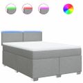 vidaXL Boxspring posteľ s matracom bledosivý 140x190 cm látka