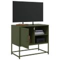 vidaXL TV skrinka olivovozelená 68x39x60,5 cm oceľ