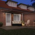 vidaXL Automaticky zaťahovacia markíza s LED hnedá 400x300 cm