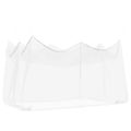 vidaXL Záhradná komárová sieť 220 mesh Biela 3 x 4,5 x 2,5 m Polyester