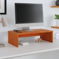 vidaXL Stojan na monitor voskovo-hnedý 50x27x15 cm masívna borovica