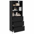 vidaXL Highboard 2 ks Čierny dub 69,5 x 34 x 180 cm