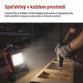 LED reflektor ELION 50W, červeno-čierny, IP65, 8000 lm, neutrálna biela