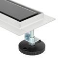 vidaXL Sprchový odtok s skleneným vrchnákom Čierna 90 cm