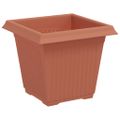 vidaXL Kvetináče 6 ks Tehlovo červená Plast