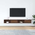 vidaXL TV skrinky 2 ks Hnedý dub 100x31x25,5 cm Konštrukčné drevo