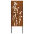 vidaXL Záhradná clona na súkromie Kvetinový Hrdzavý 50 x 140 cm
