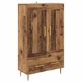 vidaXL Highboard Staré drevo 69,5 x 31 x 115 cm Kompozitné drevo