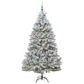 vidaXL Umelý Sklápací Vianočný Stromček 300 LED Zelená a biela 210 cm