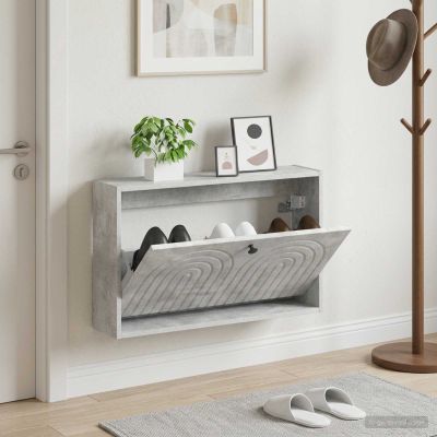 vidaXL Nástenný botník ALKMAAR 71 x 17 x 43 cm Kompozitné drevo