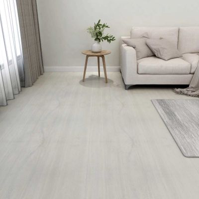 vidaXL Podlahové dosky 55 pcs Krémová 5,11 m² PVC