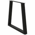 vidaXL Nohy k jedálenskému stolu v tvare V, 2 ks, čierne, 80 x (72-73,3) cm, oceľ