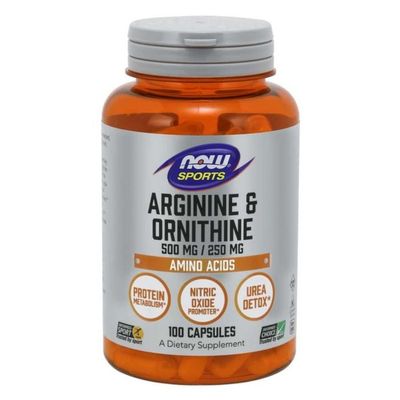 Arginín & Ornitín - NOW Foods, 100 kaps.