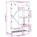 vidaXL Šatníková skriňa 110x45x170 cm bambus