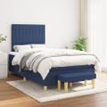 vidaXL Boxspring posteľ s matracom modrá 120x200 cm látka