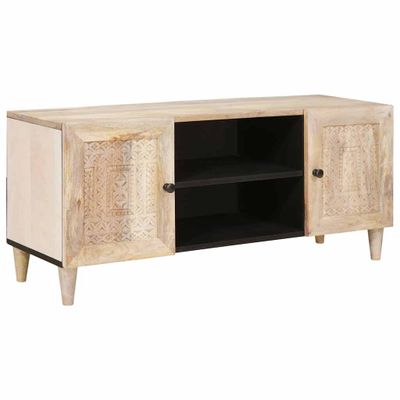 vidaXL TV jednotky s poličkou Biela 105 x 33 x 46 cm Kompozitné drevo