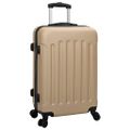 vidaXL Kufor so zámkom 3 ks šampanského 50 x 31 x 78 cm ABS plast