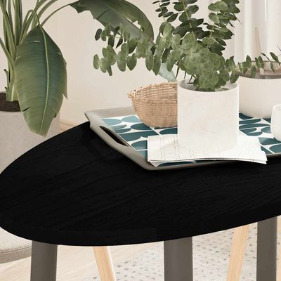 vidaXL Stolová doska tmavohnedá 100x50x2 cm dubový masív oválny
