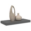vidaXL Plávajúca nástenná polica, lesklá sivá 50x23,5x3,8 cm, MDF