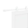 vidaXL Posuvné dvere Biela 83 x 232 cm Borovicový masív