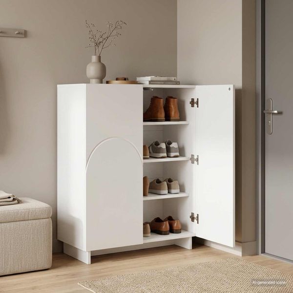 vidaXL Skrinka na topánky 73 x 38 x 87,5 cm Kompozitné drevo Biela
