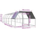vidaXL Klietka pre sliepky 3x12x2 m pozinkovaná oceľ