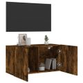 vidaXL TV skrinka nástenná dymový dub 80x30x41 cm