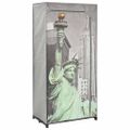 vidaXL Šatník dizajn mesta New York 75x45x160 cm látkový