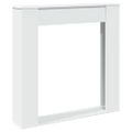 vidaXL Obloženie krbu biele 100x20x100 cm kompozitné drevo
