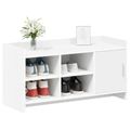 vidaXL Skriňa na topánky Biela 100 x 39,5 x 51 cm Kompozitné drevo