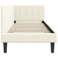 vidaXL Rohový rám postele s čelnou doskou Krémová 80 cm x 200 cm Zamat