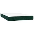 vidaXL Posteľný rám boxsping s matracom tmavozelený 120x200 cm zamat