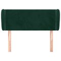 vidaXL Čelo postele so záhybmi tmavozelený 83x23x78/88 cm zamat