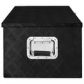 vidaXL Úložný box čierny 90x47x35,5 cm hliníkový