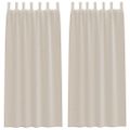vidaXL Voile záclona 2 ks Piesková 260 x 140 cm Polyester