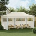 vidaXL Párty stan 291 x 580 x 315 cm Krémová Oxfordská látka
