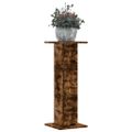 vidaXL Stojany na rastliny 2 ks dymový dub 30x30x80cm kompozitné drevo