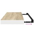 vidaXL Plávajúce nástenné police 4ks dubové a biele 60x23,5x3,8 cm MDF