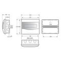 Rozvetvač NUOVA 3508 IP40, 8mod., pod omietku, prehliadateľné dvere, 215x260x100mm