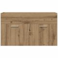vidaXL Skrinka do kúpeľne dub artisan 90x38,5x46 cm kompozitné drevo