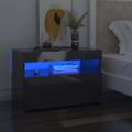vidaXL TV skrinka s LED svetlami lesklá sivá 60x35x40 cm