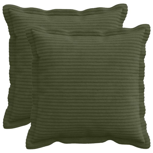 vidaXL Poťah na podložku 2 ks HOUTEN Zelená 40 x 40 cm manšestr