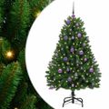 vidaXL Umelý Sklápací Vianočný Stromček Zelená 150 cm PVC a oceľ