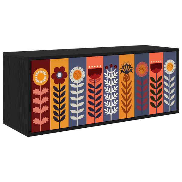 vidaXL Nástenný TV kabinet ESSEN 102 x 33 x 40 cm Čierny dub