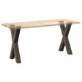 vidaXL Nohy k jedálenskému stolu v tvare X, 2 ks, prírodná oceľ, 60 x (72-73) cm, oceľ